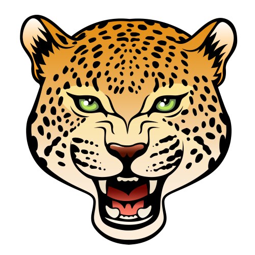 Tribal leopard color vector image