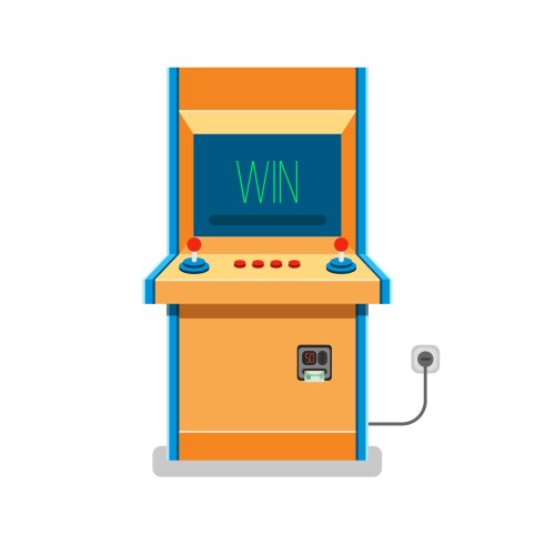 Old arcade machine vector image