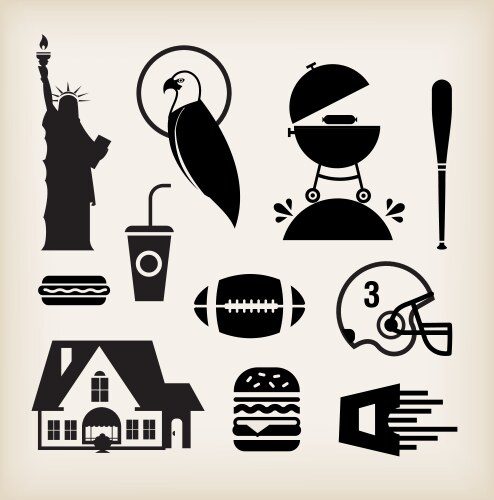 american stereotypes vector image