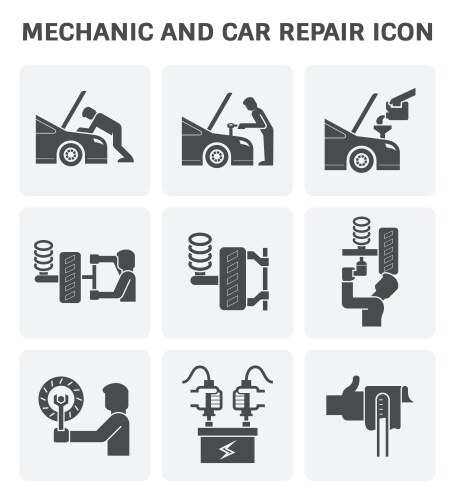 Mechanic car icon vector image