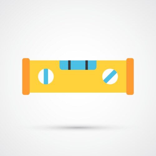 Colored spirit level trendy symbol vector image