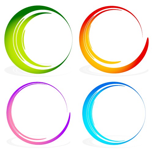 Set of sketchy scribble circles vector image