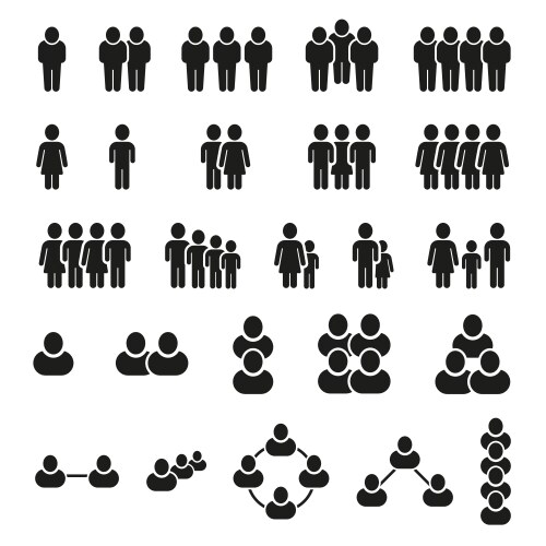 People icons group of employee persons business vector image