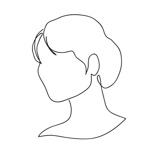 graceful female head woman profile vector image