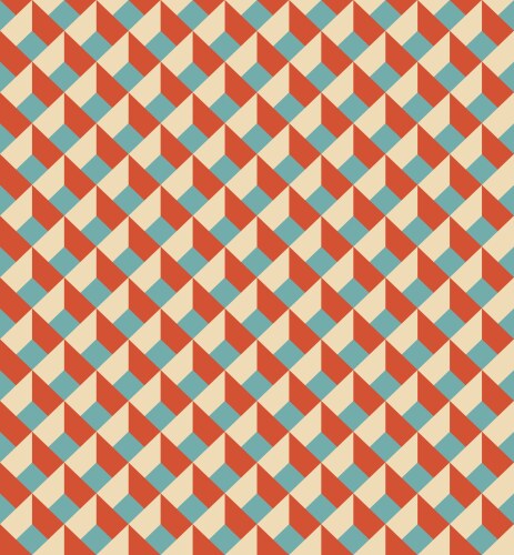 Mosaic seamless pattern in retro style vector image