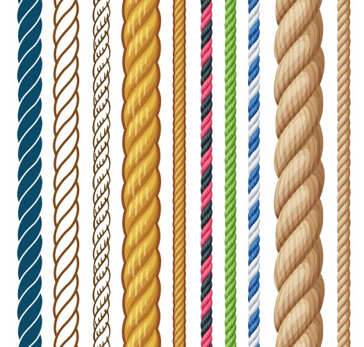 Ropes set cartoon isolated vector image