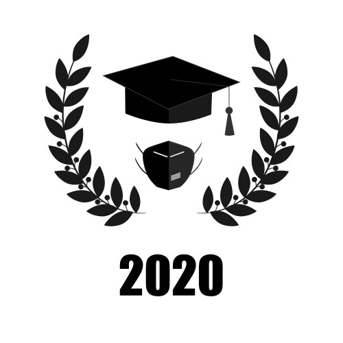 2020 quarantine extreme graduation party graduate vector image