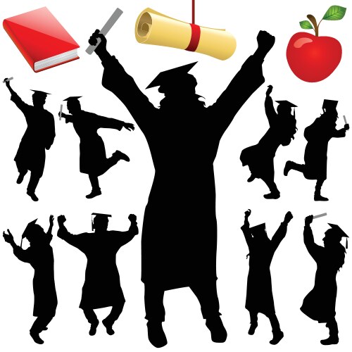 Graduation set vector image