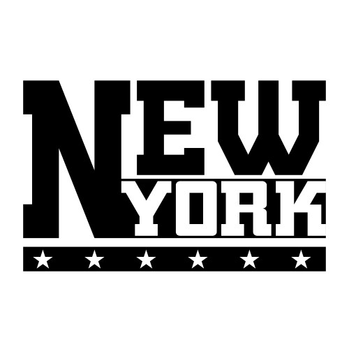 t shirt typography graphics new york vector image