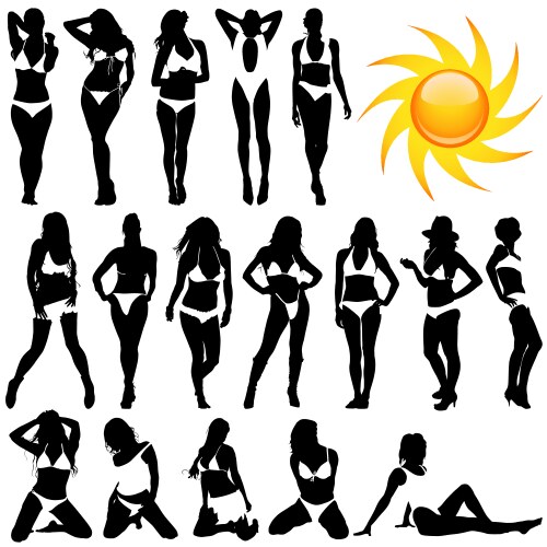 Bikini women vector image