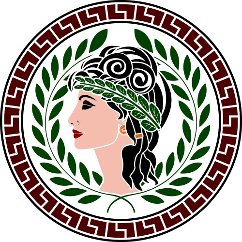 patrician women stencil second variant vector image