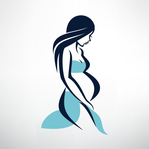 pregnant woman symbol stylized sketch vector image