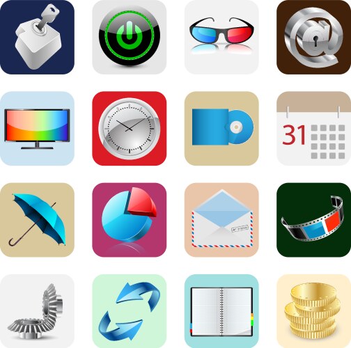 Smart phone icons vector image