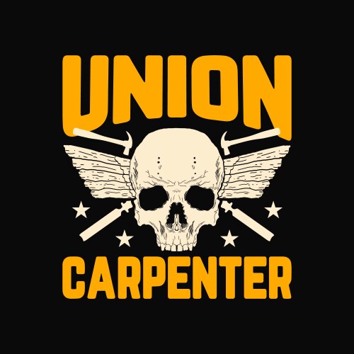 union carpenter proud worker vector image