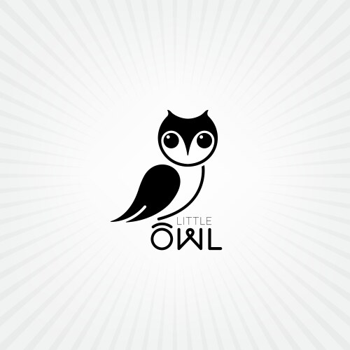 owl bird animal vector image