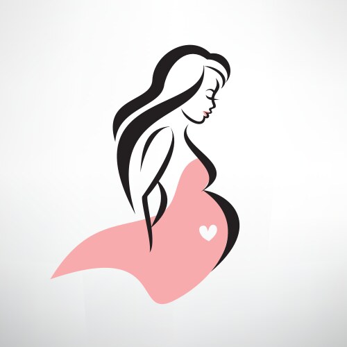 pregnant woman symbol stylized sketch vector image