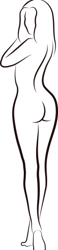 Naked woman vector image