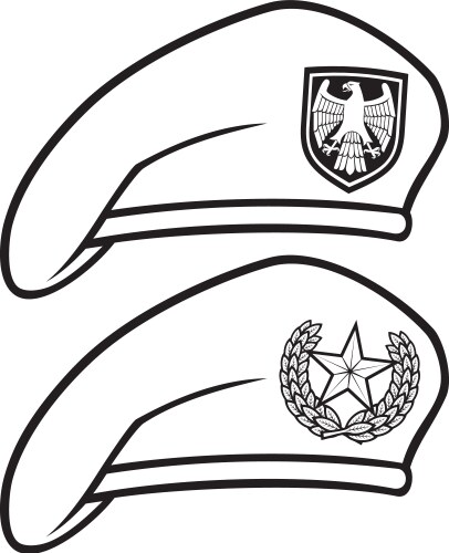 Military beret vector image