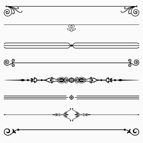 Dividers set 25 vector image