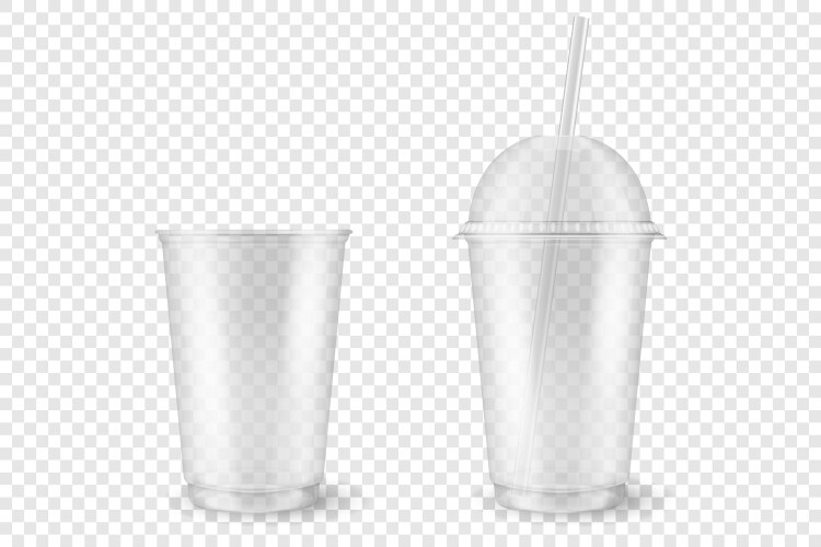 Realistic 3d empty clear plastic opened vector image