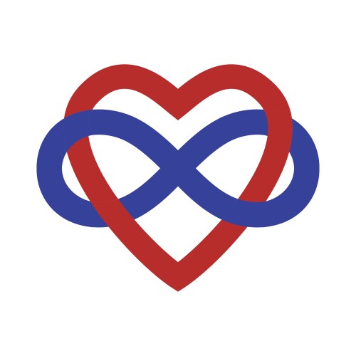 polyamory concept sign banner infinity vector image