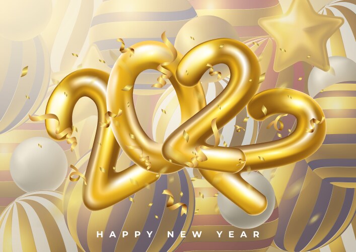 Happy new year greetings card background vector image