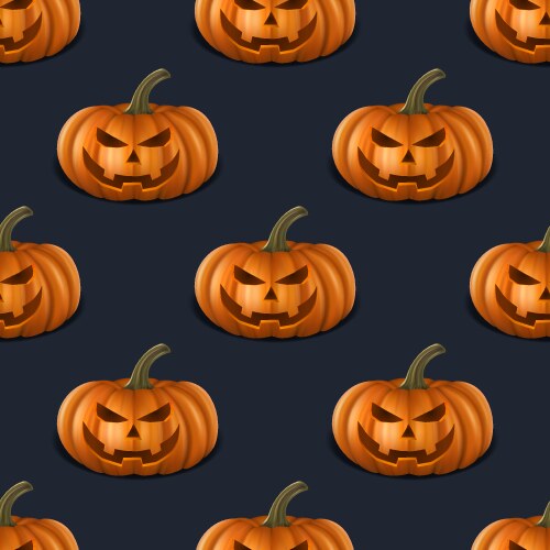 Halloween seamless pattern with funny vector image