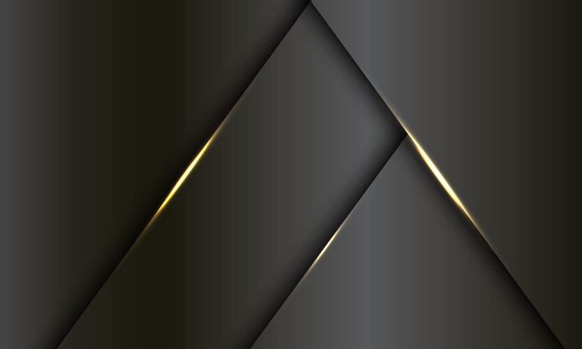 Abstract dark grey metallic gold light luxury vector image