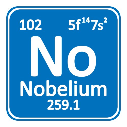 Periodic table element nobelium icon vector image