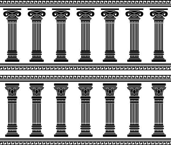 colonnade stencil vector image