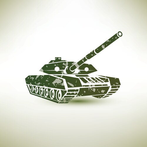 Military tank symbol vector image