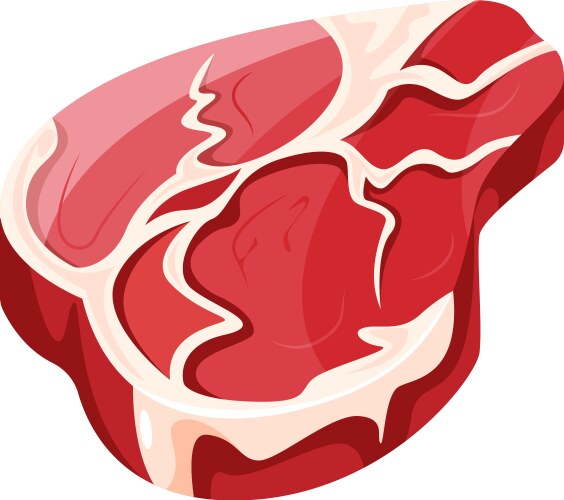 Raw marbled meat icon vector image