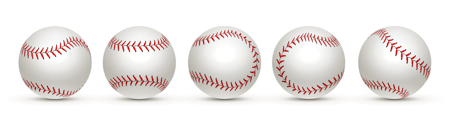 baseball ball isolated graphic sphere sport vector image