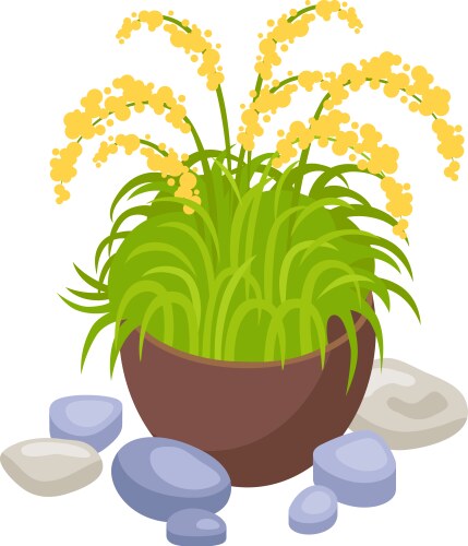 botanical garden pot composition vector image