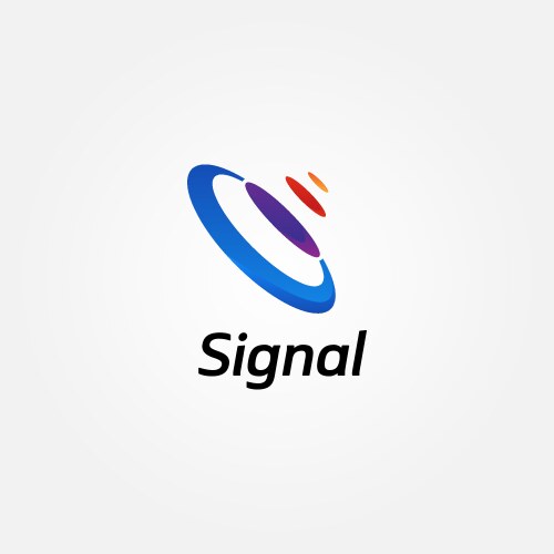 Abstract colorful signal logo sign symbol icon vector image