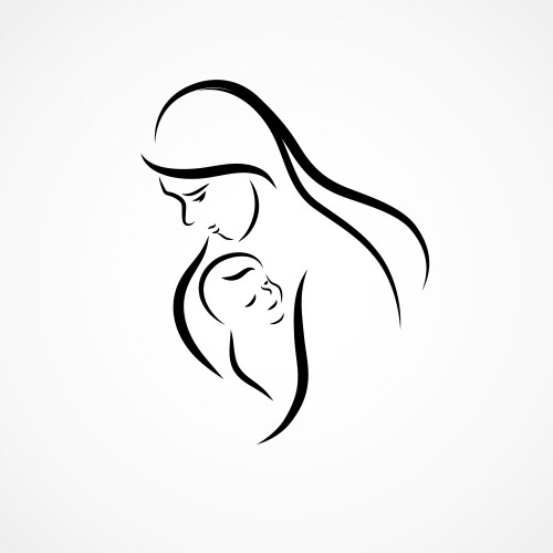 motherhood sketch vector image