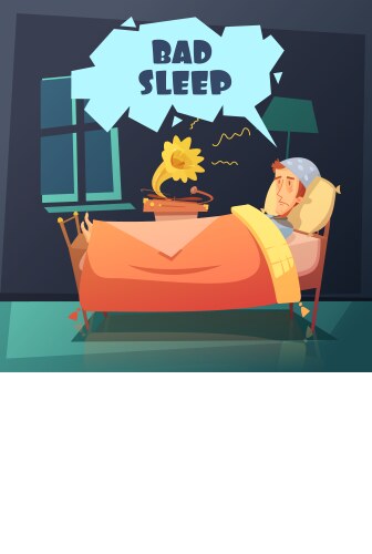 Bad sleep vector image