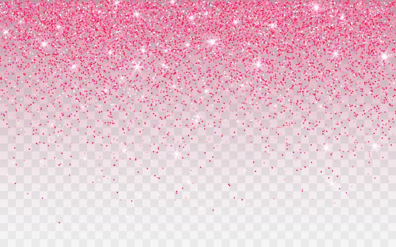 Pink glitter sparkle on a transparent background vector image