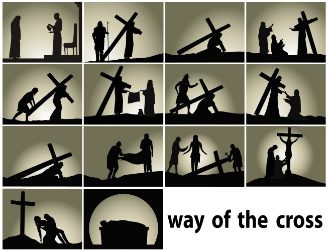 Way of the cross vector image