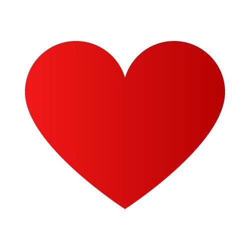 Red heart symbol vector image