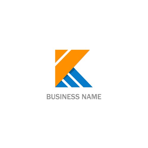 K initial abstract company logo vector image