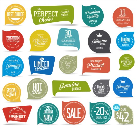 Modern sale sticker collection vector image