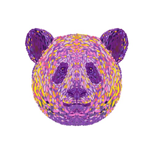 Giant panda or bear head front view vector image