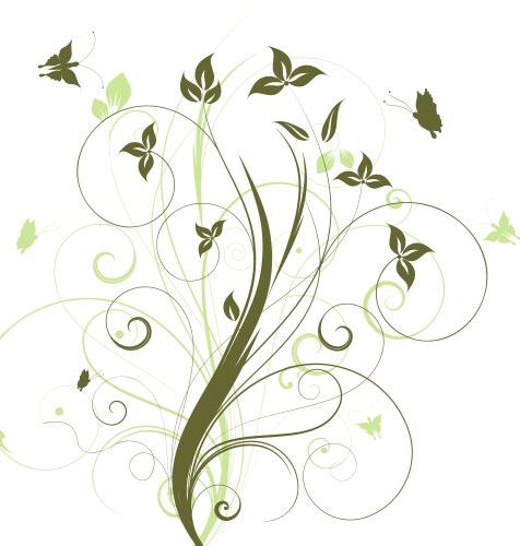 Floral design vector image