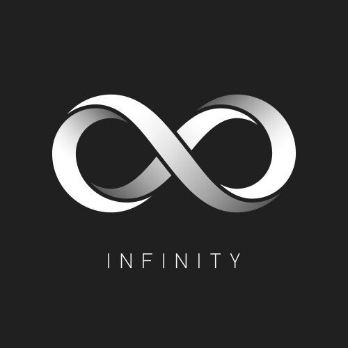 Infinity symbol limitless sign logo design vector image