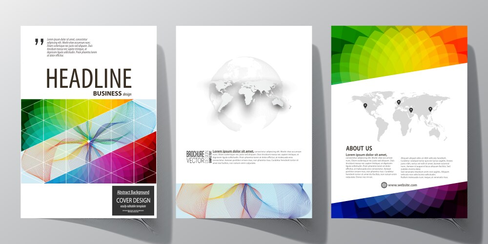 Business templates for brochure magazine flyer vector image