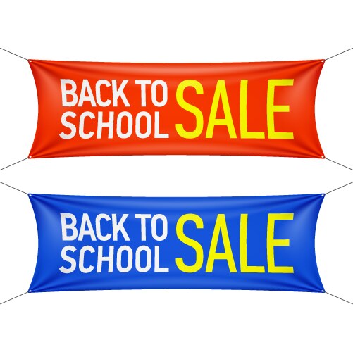 Back to school sale banner vector image