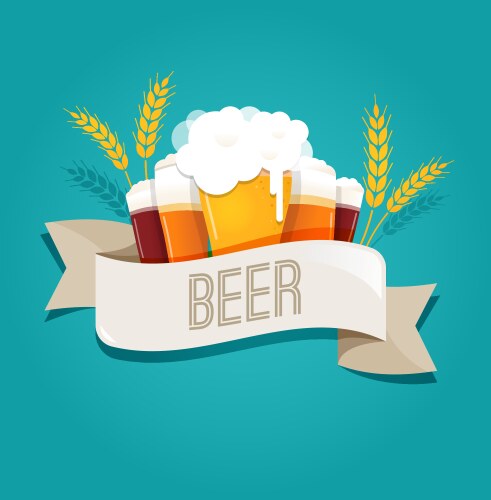 Beer festival event poster menu and background vector image