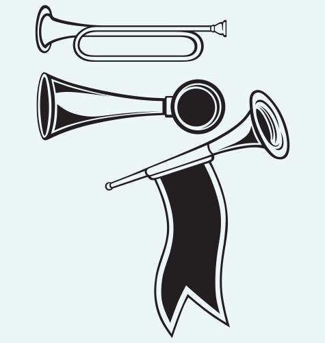 Fanfare and wind musical vector image