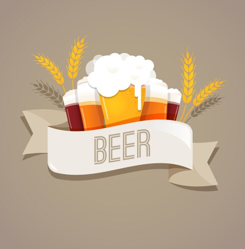 Beer festival event poster menu and background vector image